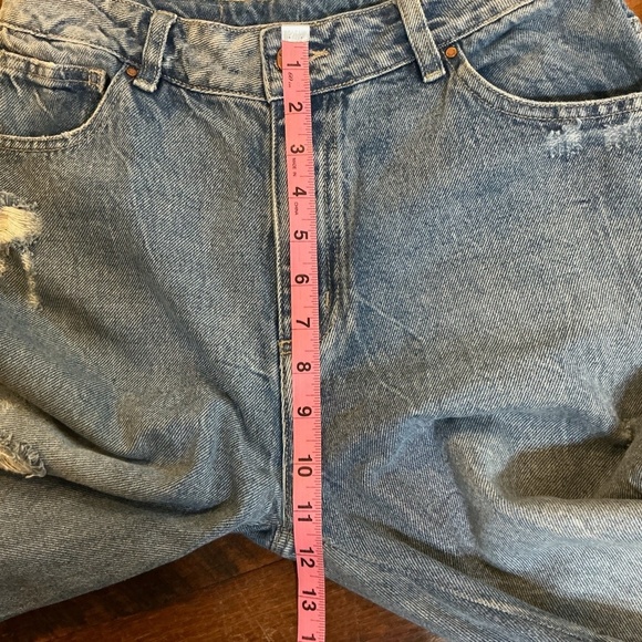 Vintage 90s Esprit Denim Straight Leg Jeans Distressed Med Wash size 27 - Picture 6 of 11